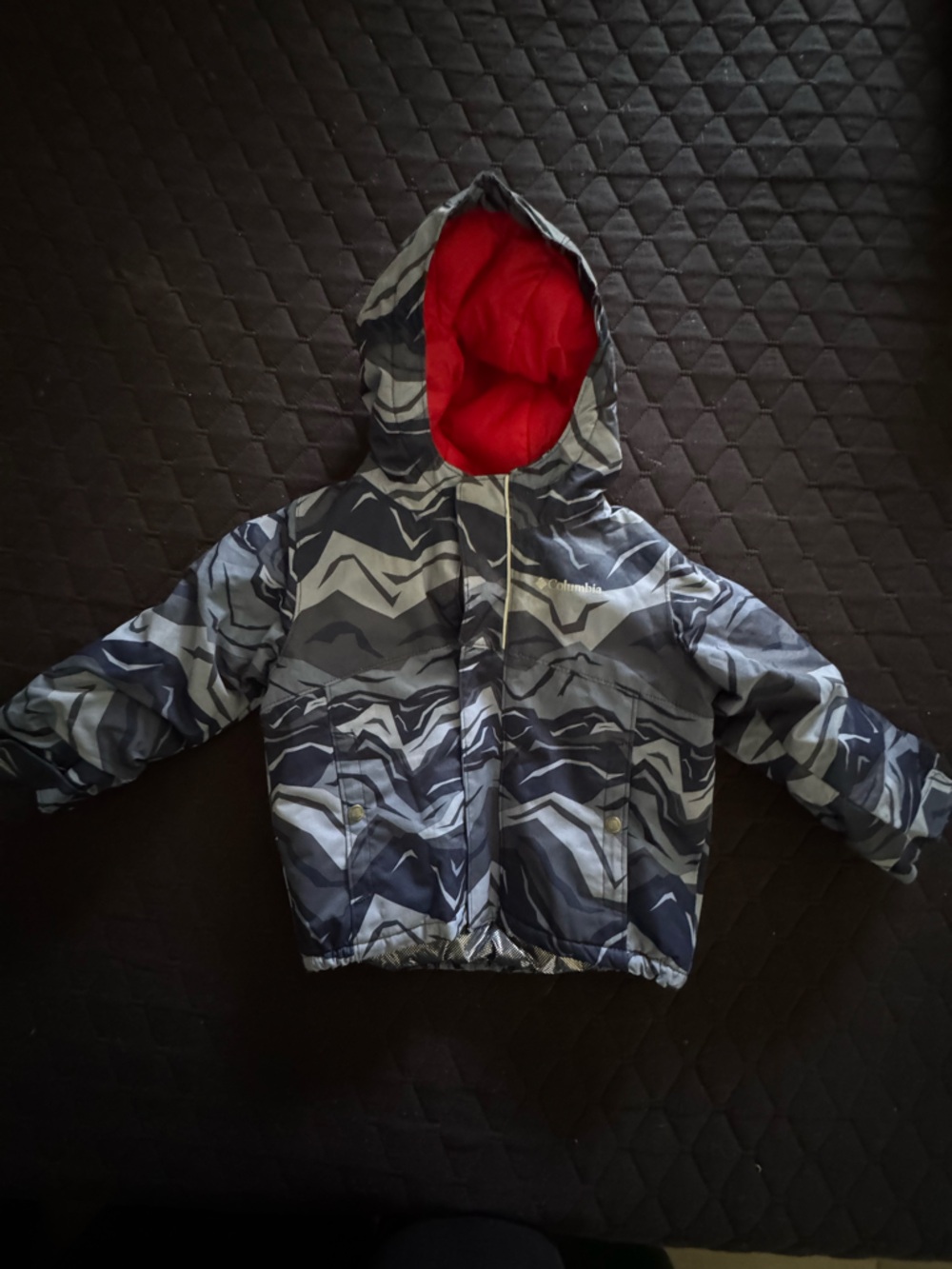 Columbia Gray and Navy Camouflage Jacket Snow Jacket 3T